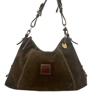 Dooney & Bourke Vintage Green Suede Hobo Shoulder Bag
